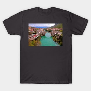 Mostar. View from the top of the Minaret. T-Shirt